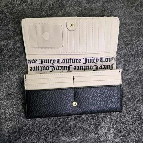 Juicy Couture Black Wallet With Gold Lettering Spellout - Picture 2 of 6
